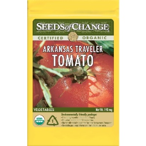  Seeds of Change Organic Heirloom Arkansas Traveler Tomato Seeds is rated 5 stars on Amazon